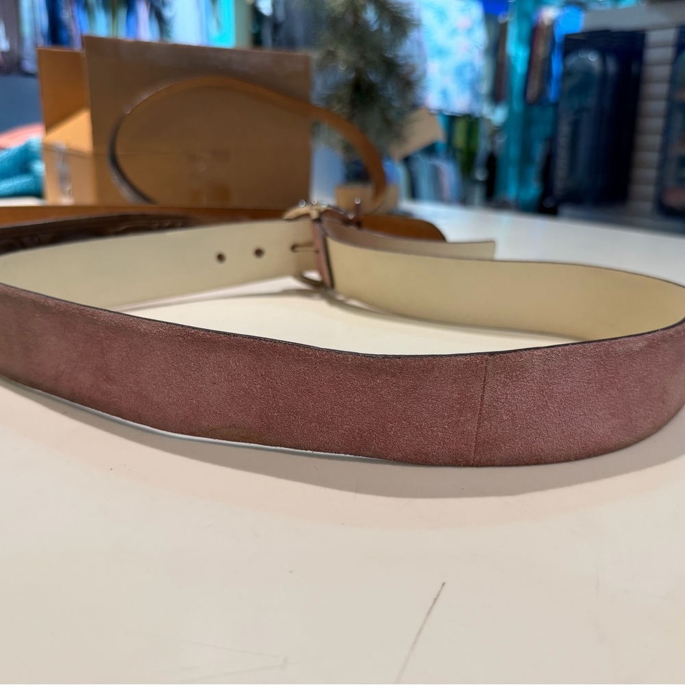 Salvatore Ferragamo Suede & Leather Belt - Picture 8 of 8